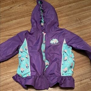 Kids Purple and Teal Jacket by Lily & Dan, Girls Size Small (6-6X) - Beautiful